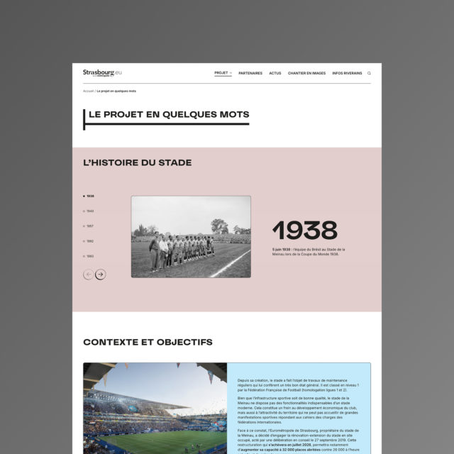 Capture d'une page du site Destination Meinau